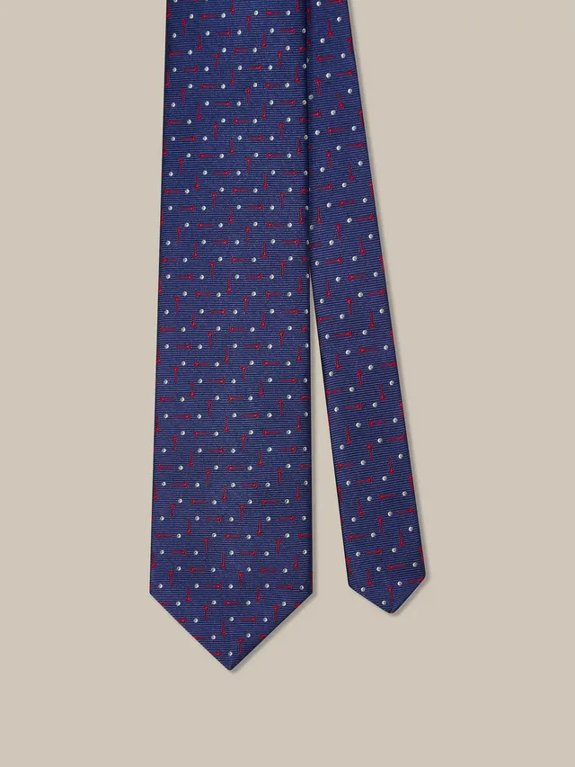 Robert Talbott Golf Tees Best of Class cravatta seta navy