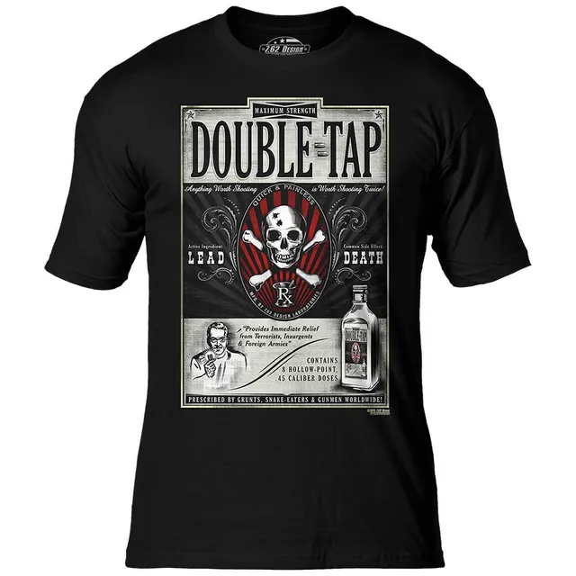 7.62 Design Double Tap T-Shirt cotone nero