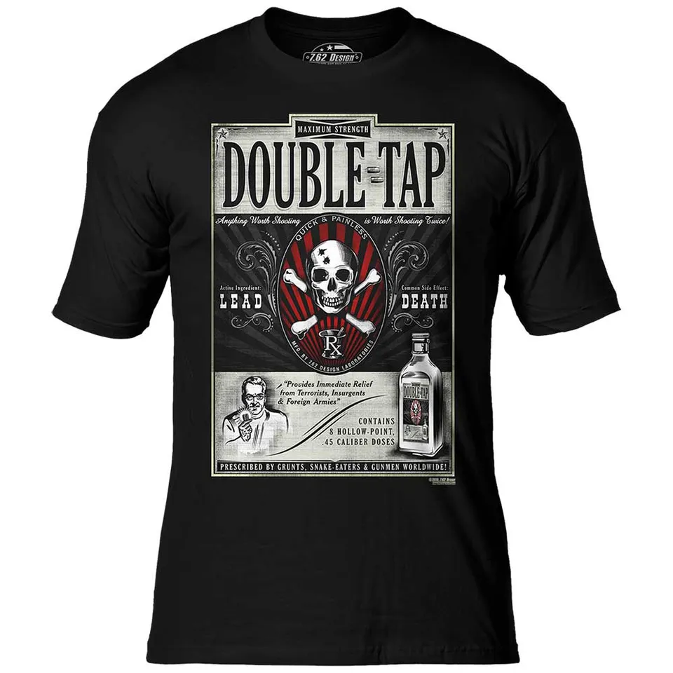 7.62 Design Double Tap T-Shirt cotone nero
