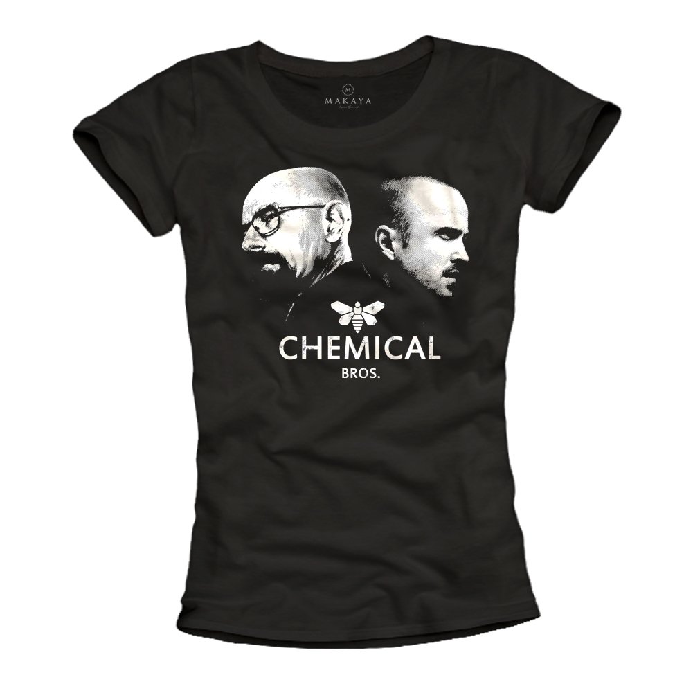 MAKAYA Chemical Bros Maglietta Donna Cotone Taglia L
