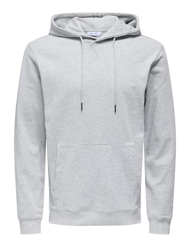 ONLY & SONS Onsdavid Reg Hoodie felpa blu argento