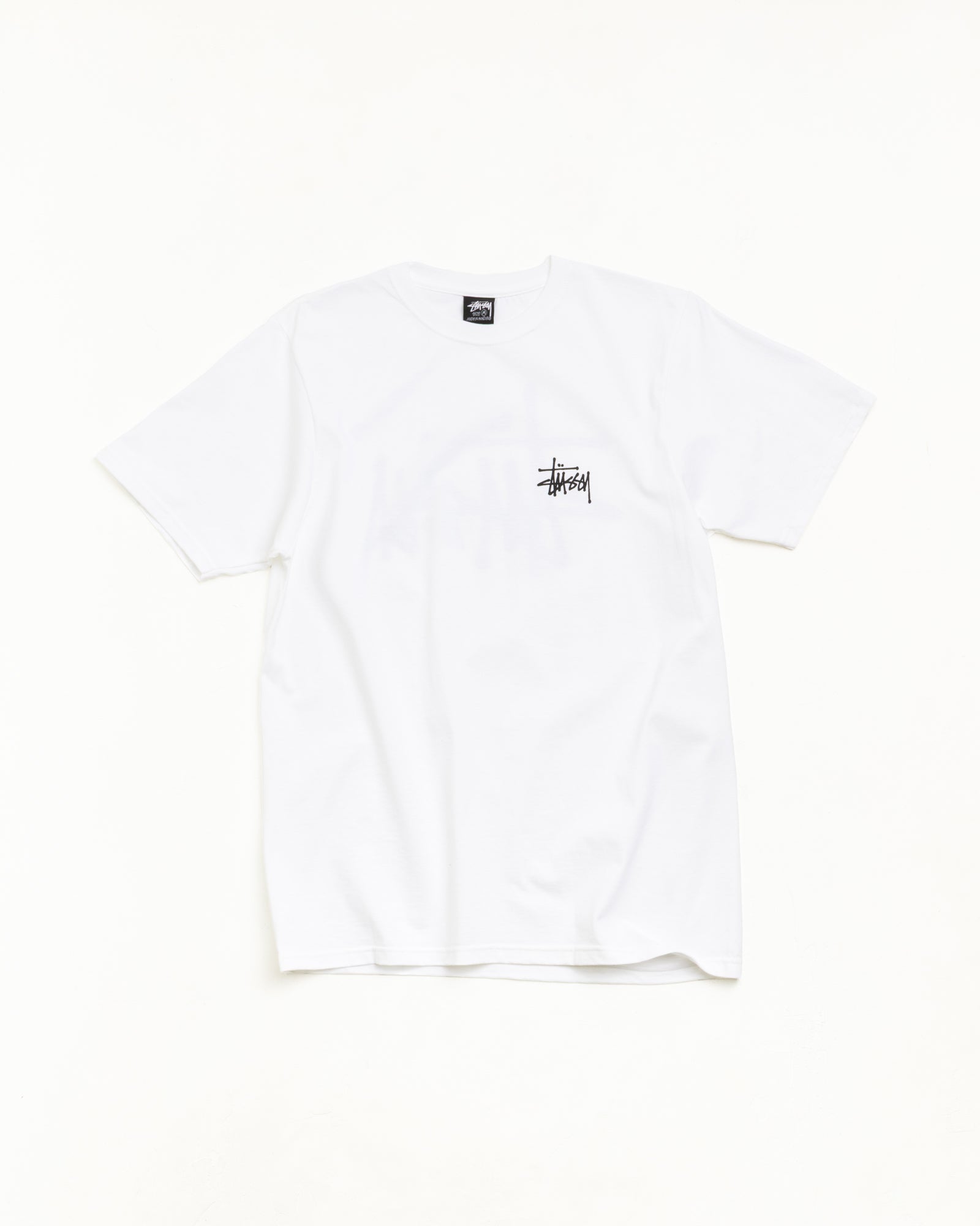 Stussy Basic Tee t-shirt Bianca cotone 220gsm