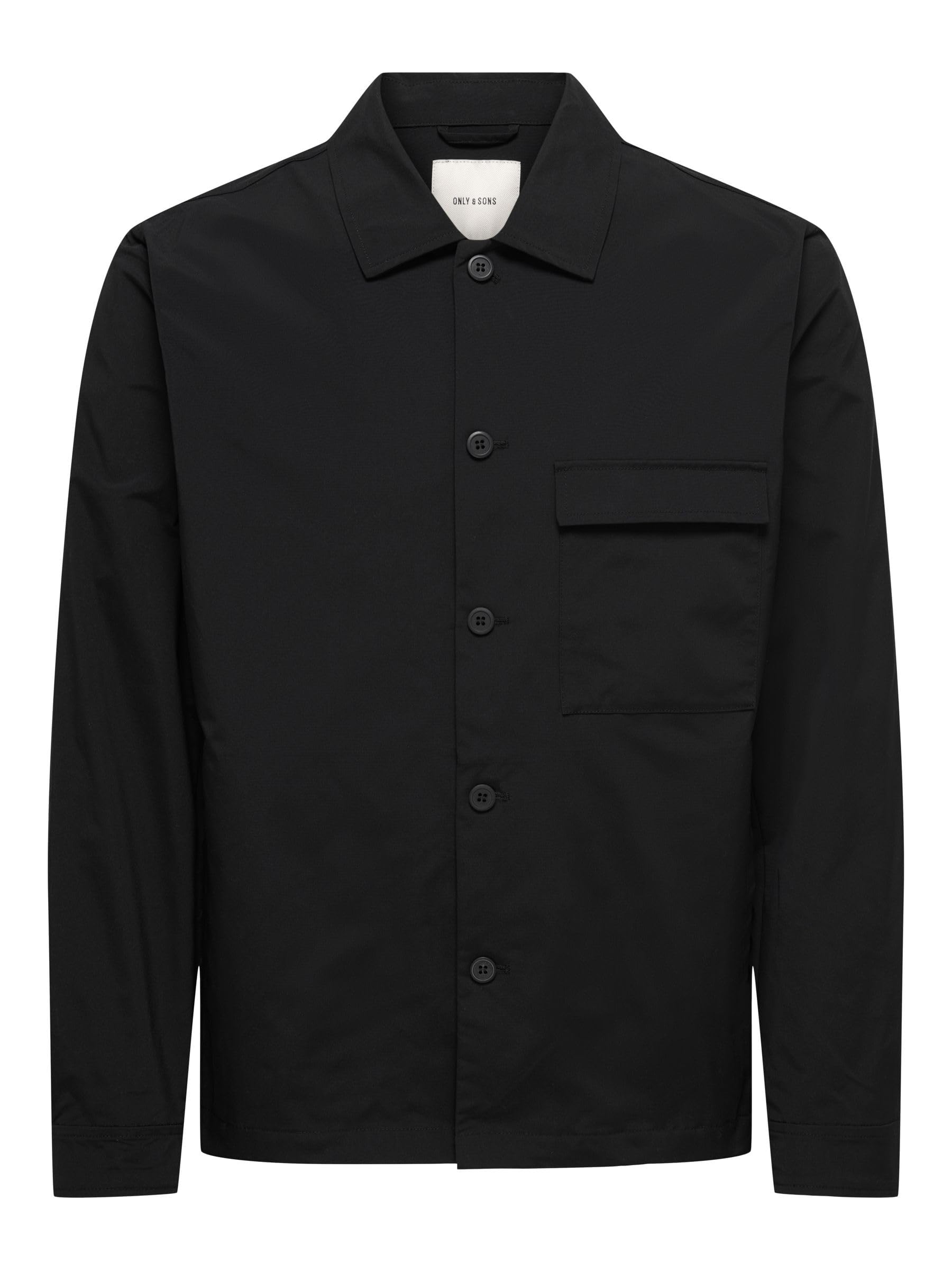 ONLY & SONS Onsgereth shacket camicia uomo nero