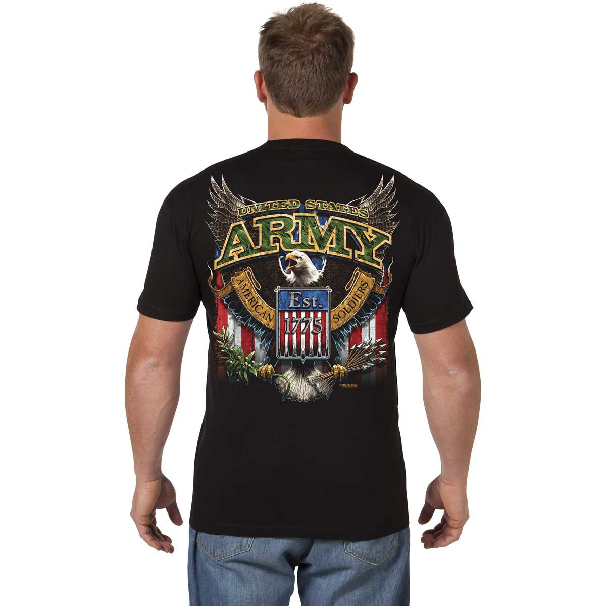 7.62 Design Army Fighting Eagle t-shirt cotone nera
