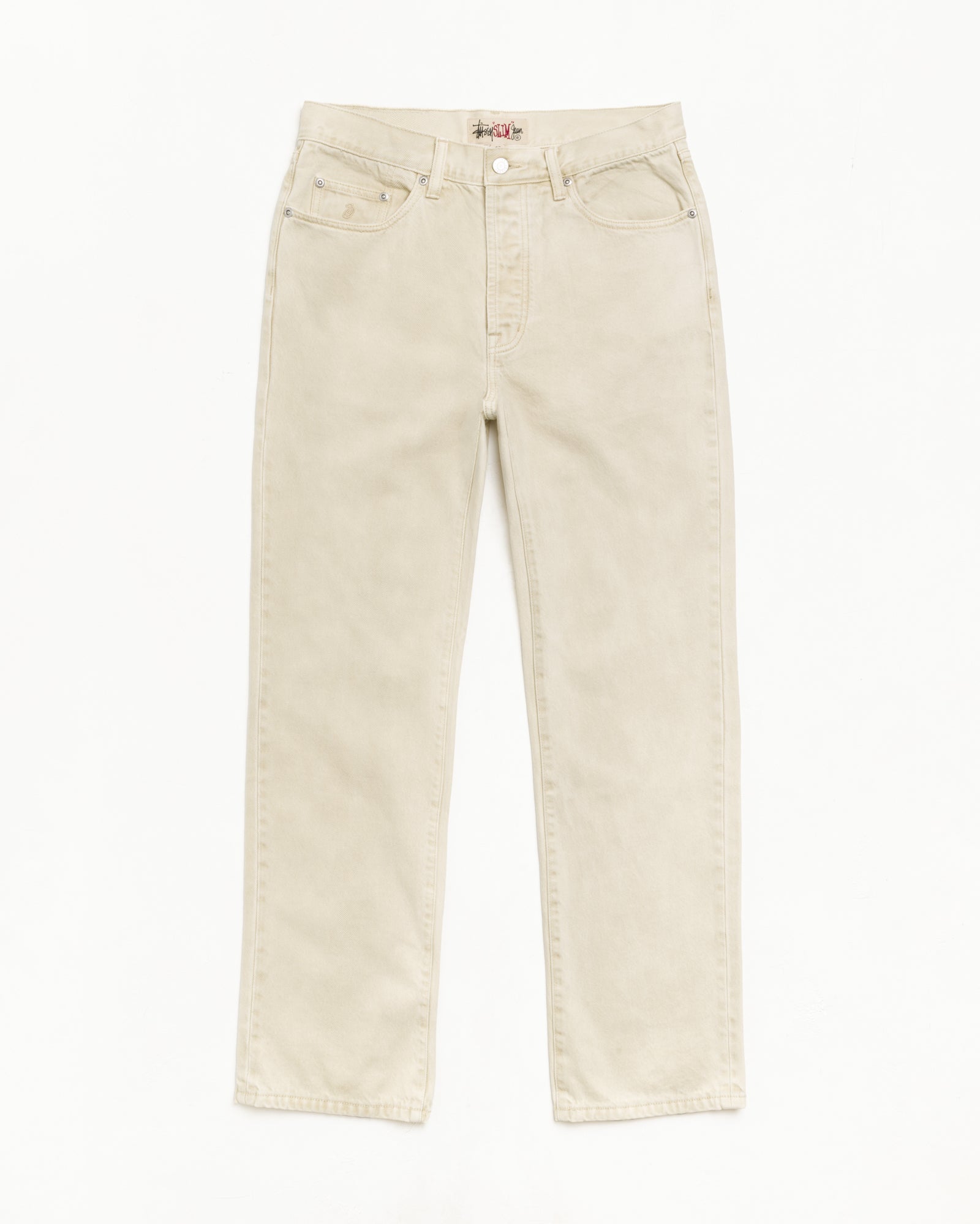 Stussy Slim Jean Overdyed jeans uomo Sand 32 cotone