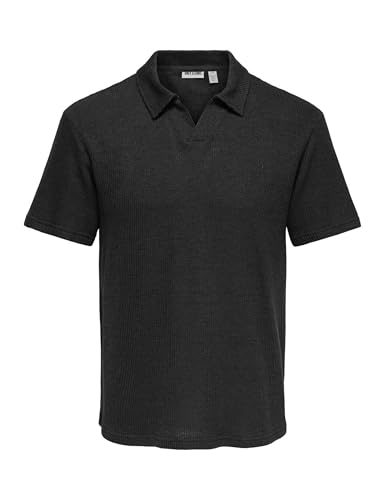 Only & Sons Onsconley Polo Maniche Corte Uomo Nera