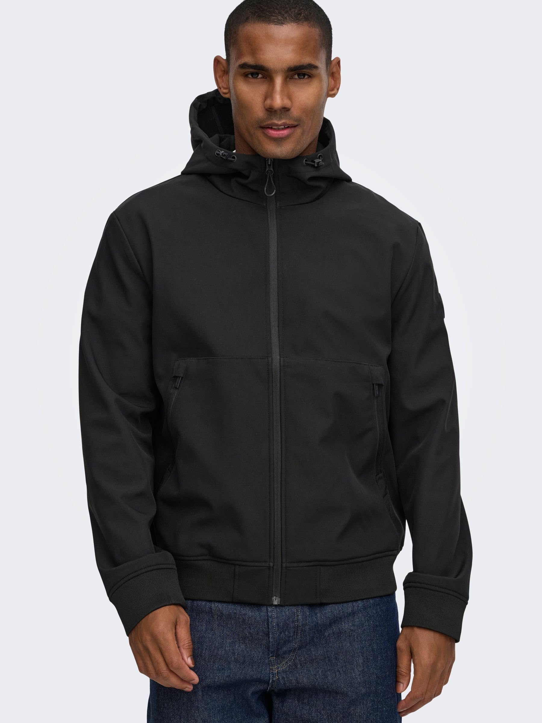 ONLY & SONS BOWIE Bomber Giacca uomo M nero leggero