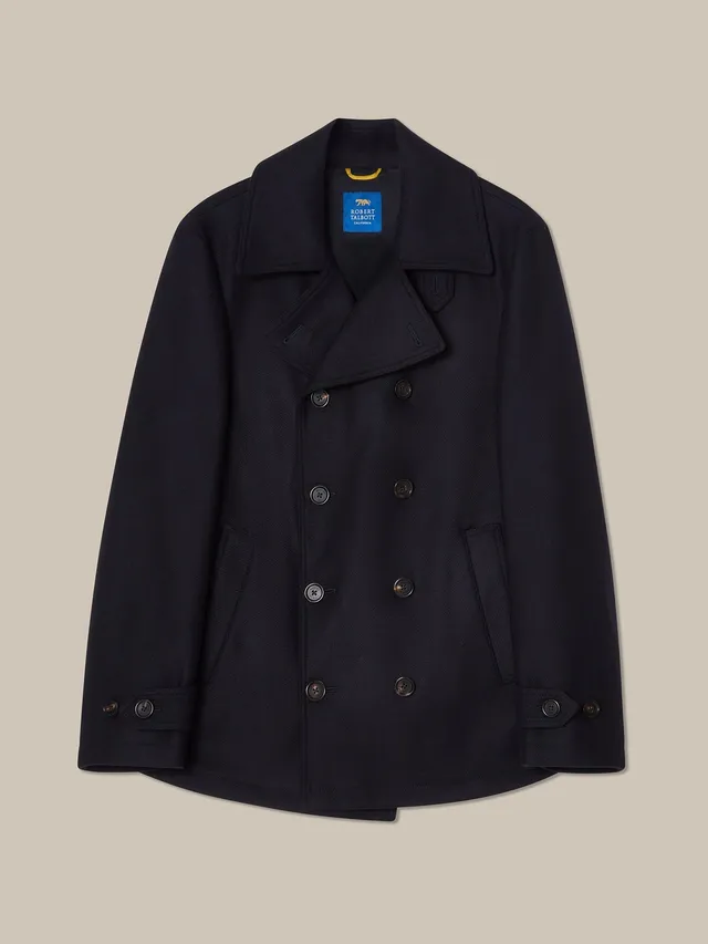 Robert Talbott Curtis Peacoat Lana Blu L