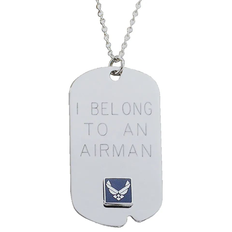 7.62 Design Air Force I Belong collana dog tag 45 cm