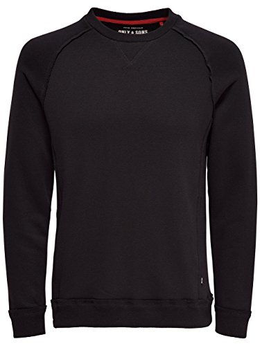 ONLY & SONS Onsfrede felpa girocollo uomo L nero cotone