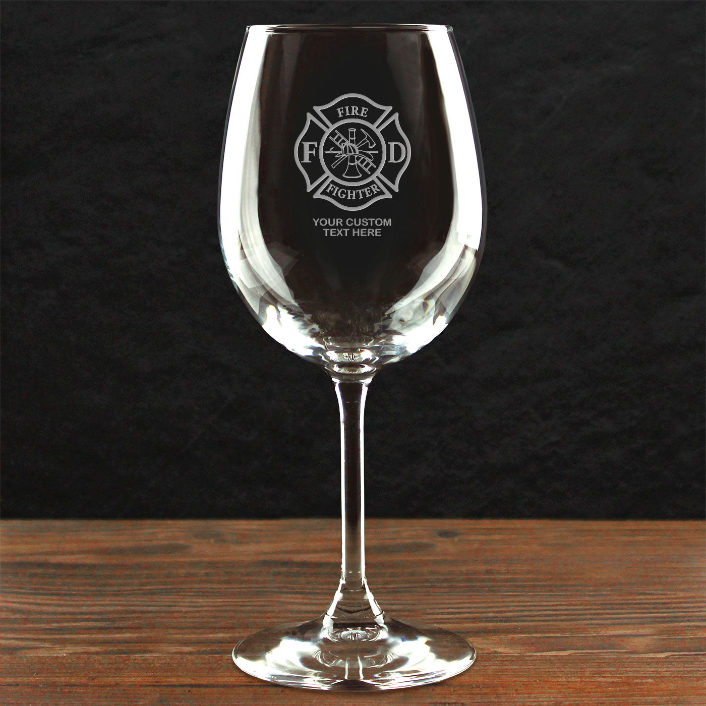 7.62 Design Drinkware Firefighter calice vino 16 oz Maltese Cross