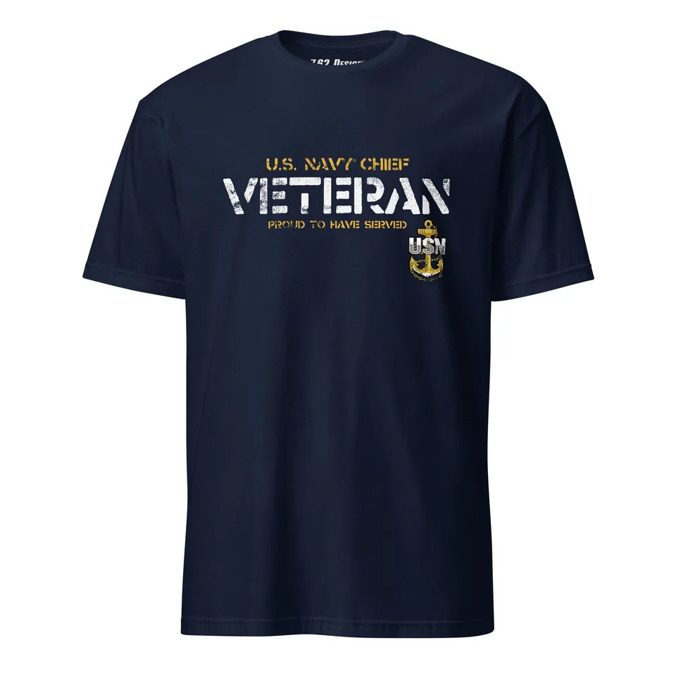 7.62 Design U.S. Navy Chief maglietta cotone blu veterano
