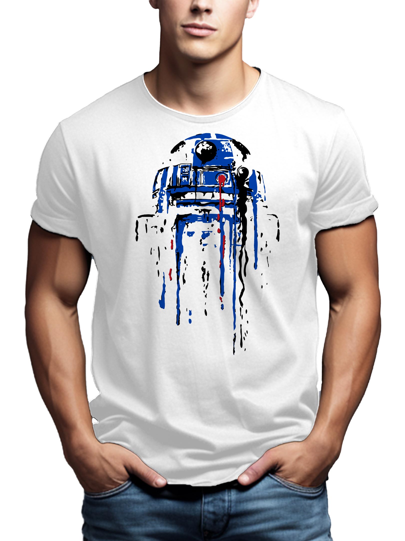 MAKAYA Vintage Gamer T-Shirt Uomo Cotone XL Bianca Nerd