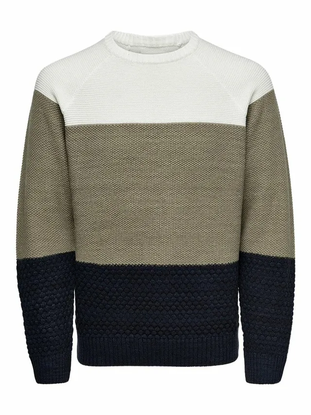 Only & Sons pullover uomo Cloud Dancer XS tinta unita
