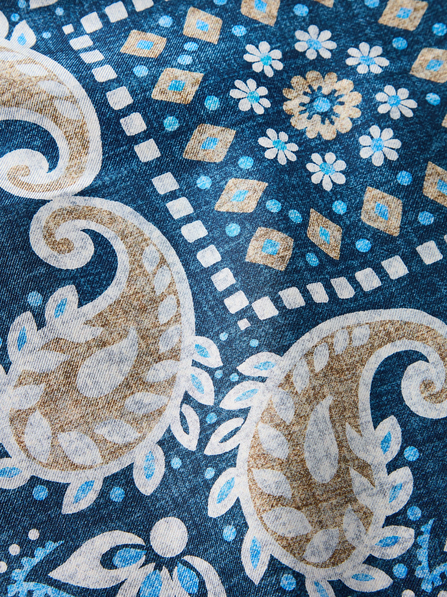 Robert Talbott Harmon Foulard Seta Blu Navy Floreale