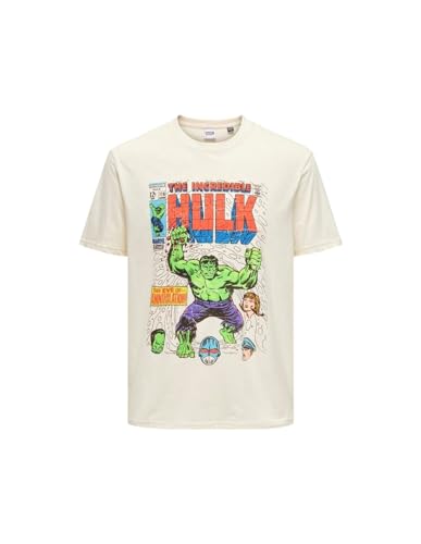 ONLY & SONS Onsmarvel Life T-Shirt Uomo Marvel Bianca