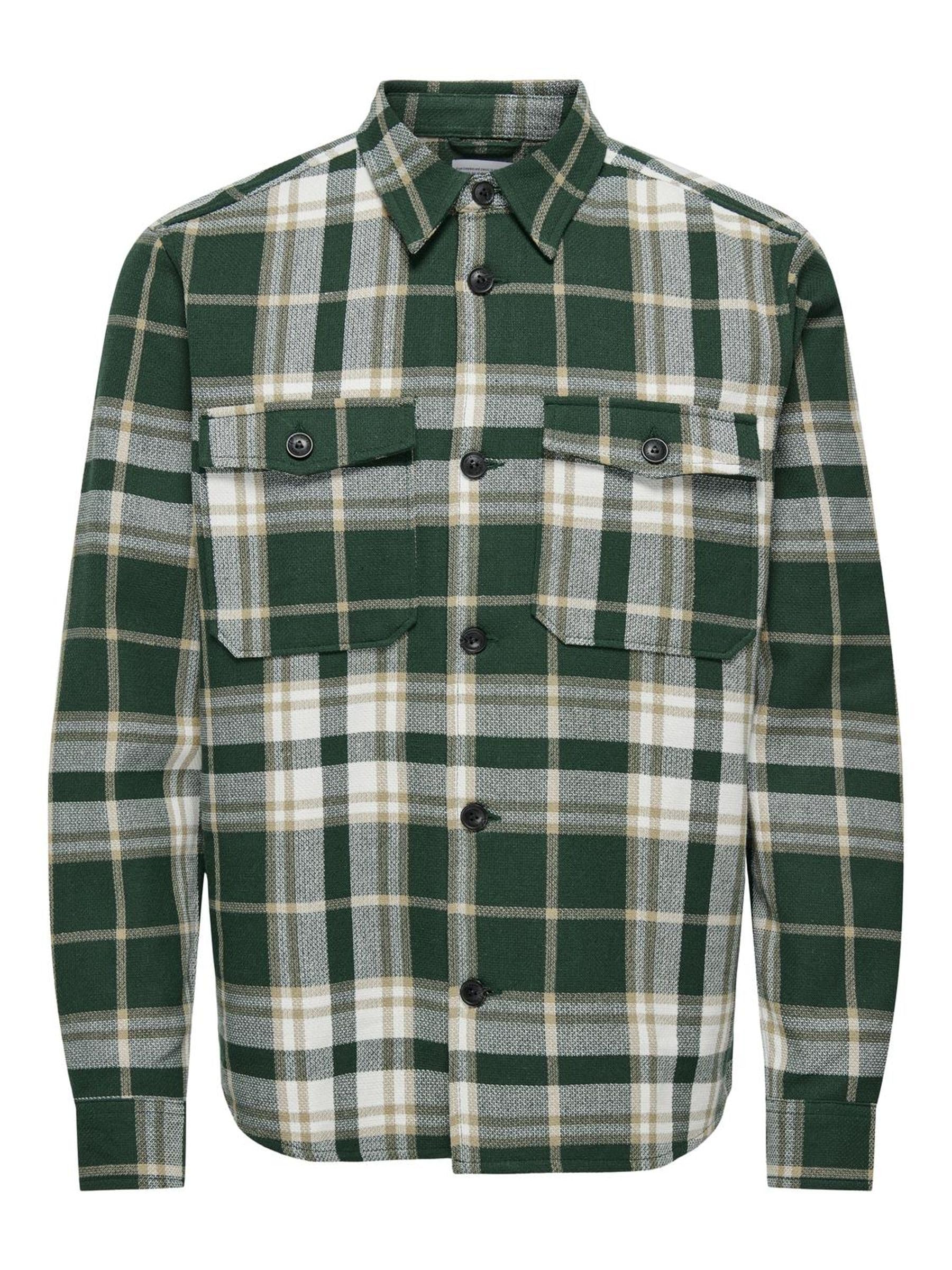 Only & Sons Onsmilo Check Camicia Uomo Navy Scuro Cotone L