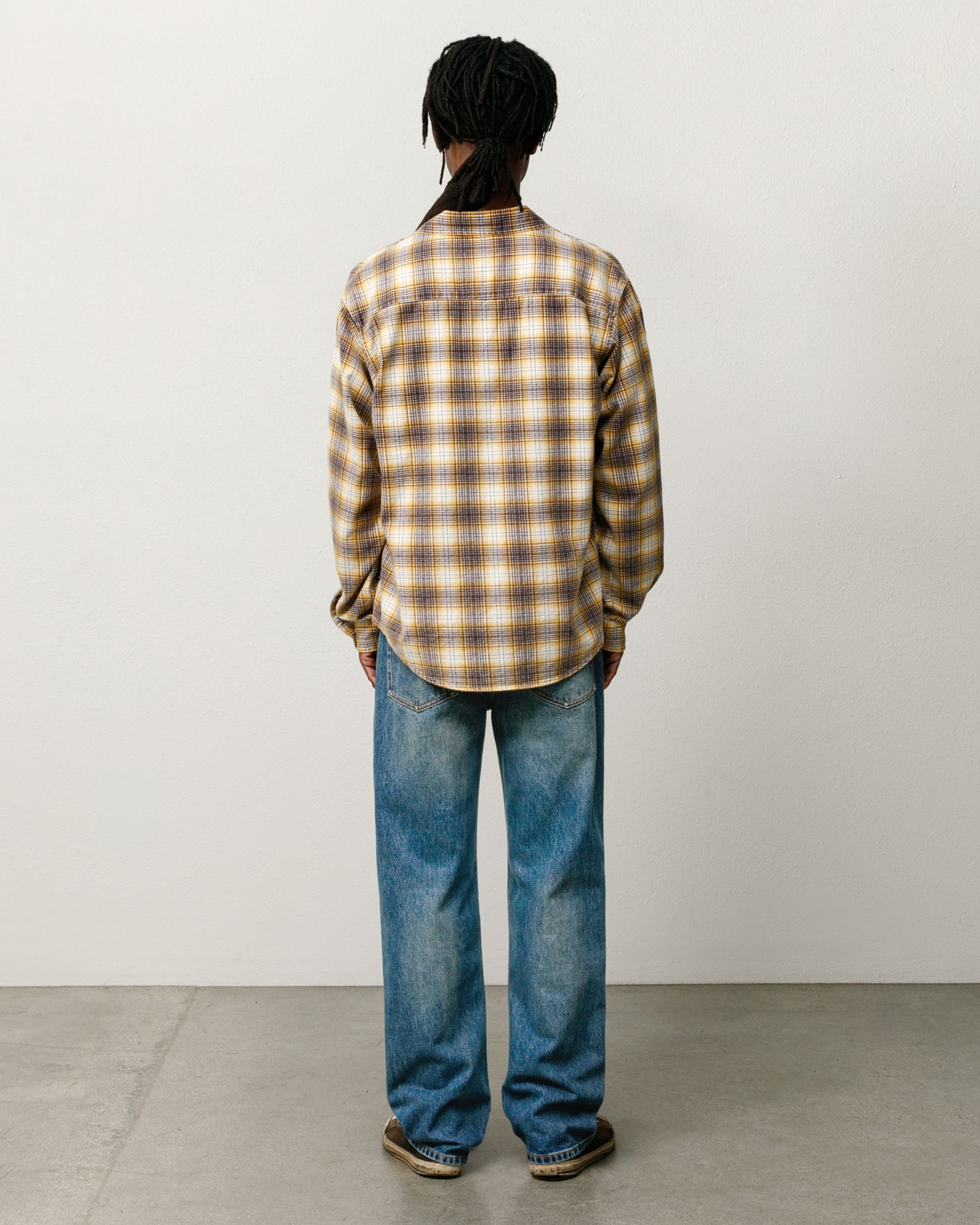 Stussy Dax Printed Shirt camicia oro in flanella