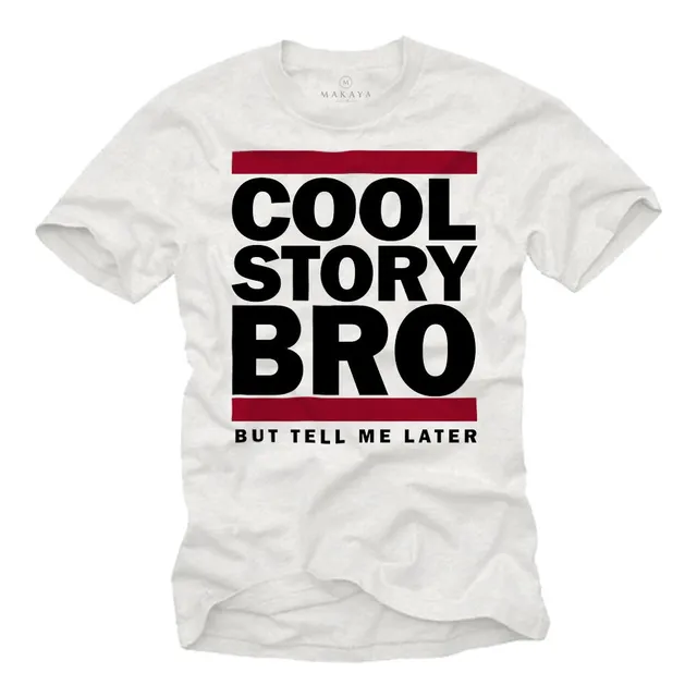 MAKAYA Cool Story Bro T-Shirt Uomo 100% Cotone