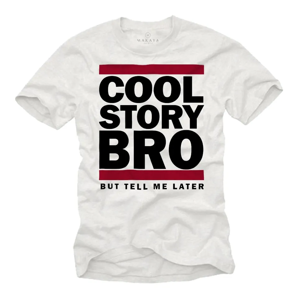 MAKAYA Cool Story Bro T-Shirt Uomo 100% Cotone