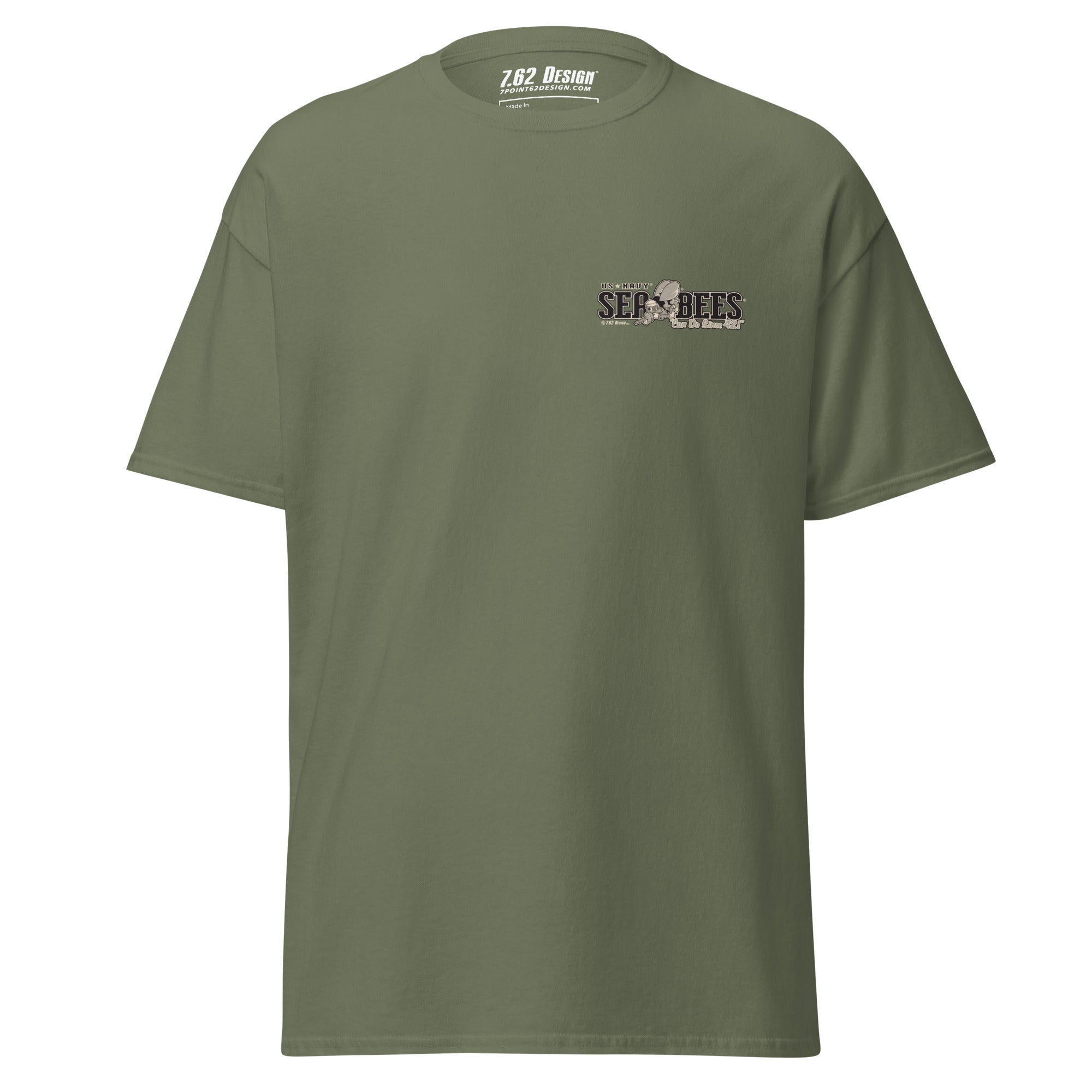 7.62 Design Navy Seabees Vintage maglietta verde cotone