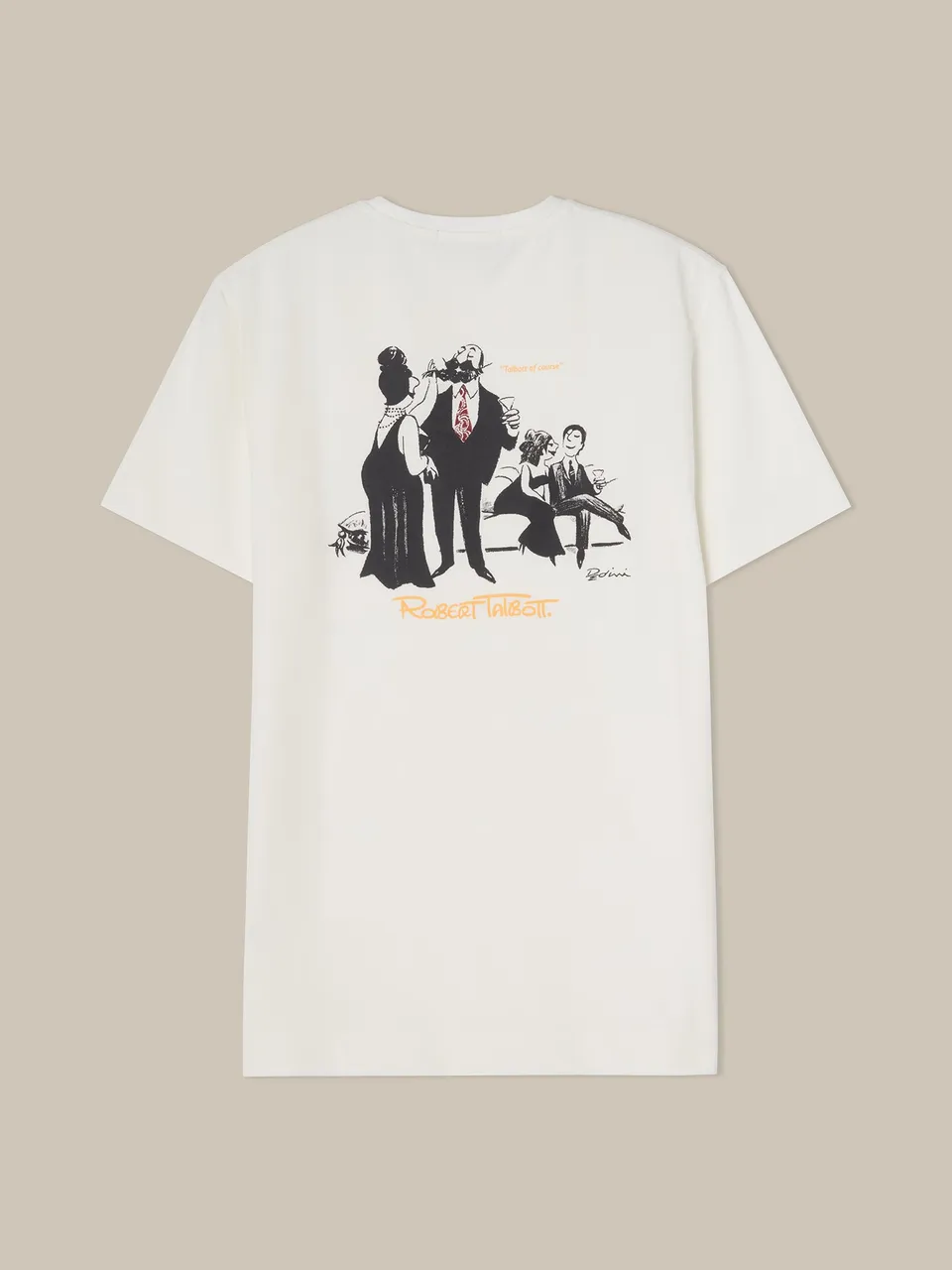 Robert Talbott Dean Tee t-shirt cotone bianca grafica