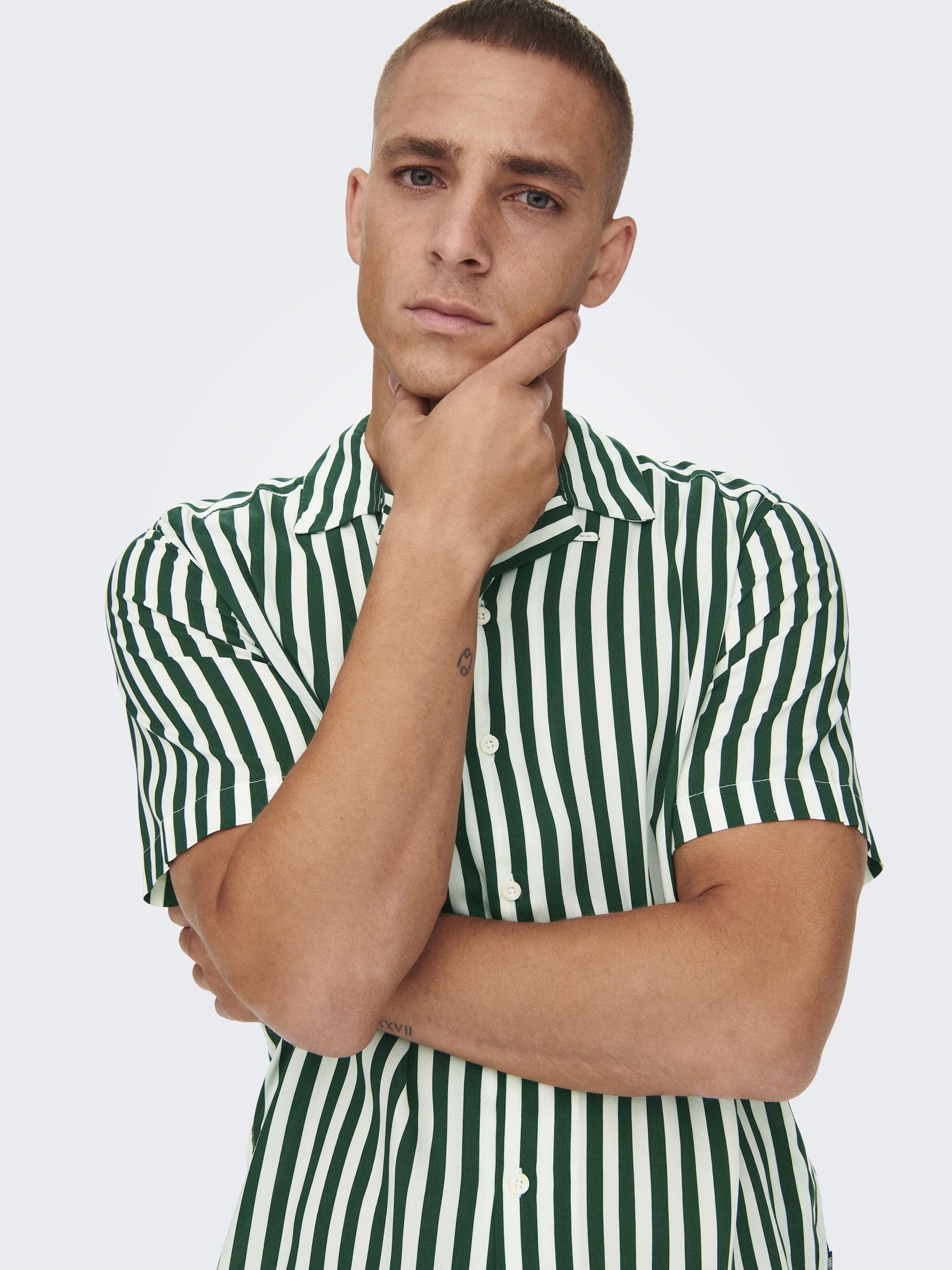 ONLY & SONS Wayne camicia uomo manica lunga cotone