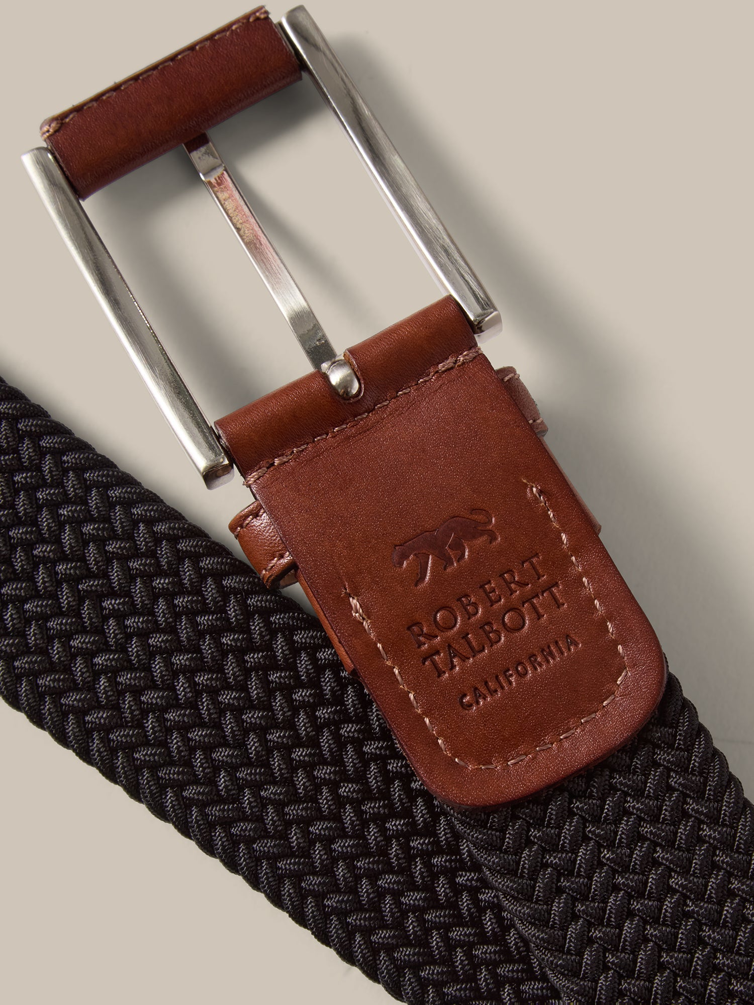 Robert Talbott Garfield Cintura Nera Nylon Uomo