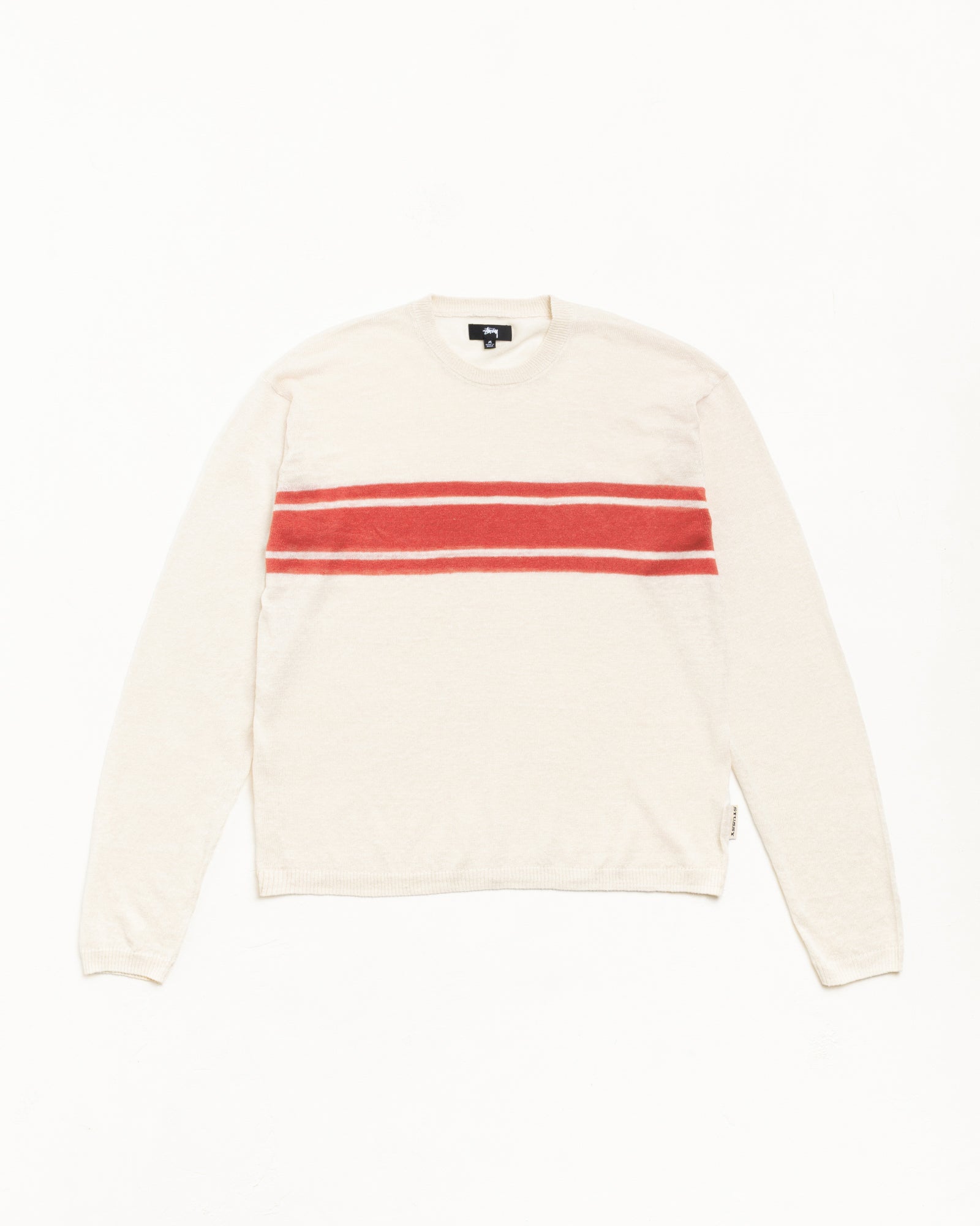 Stussy Lightweight Striped Sweater maglione Bone