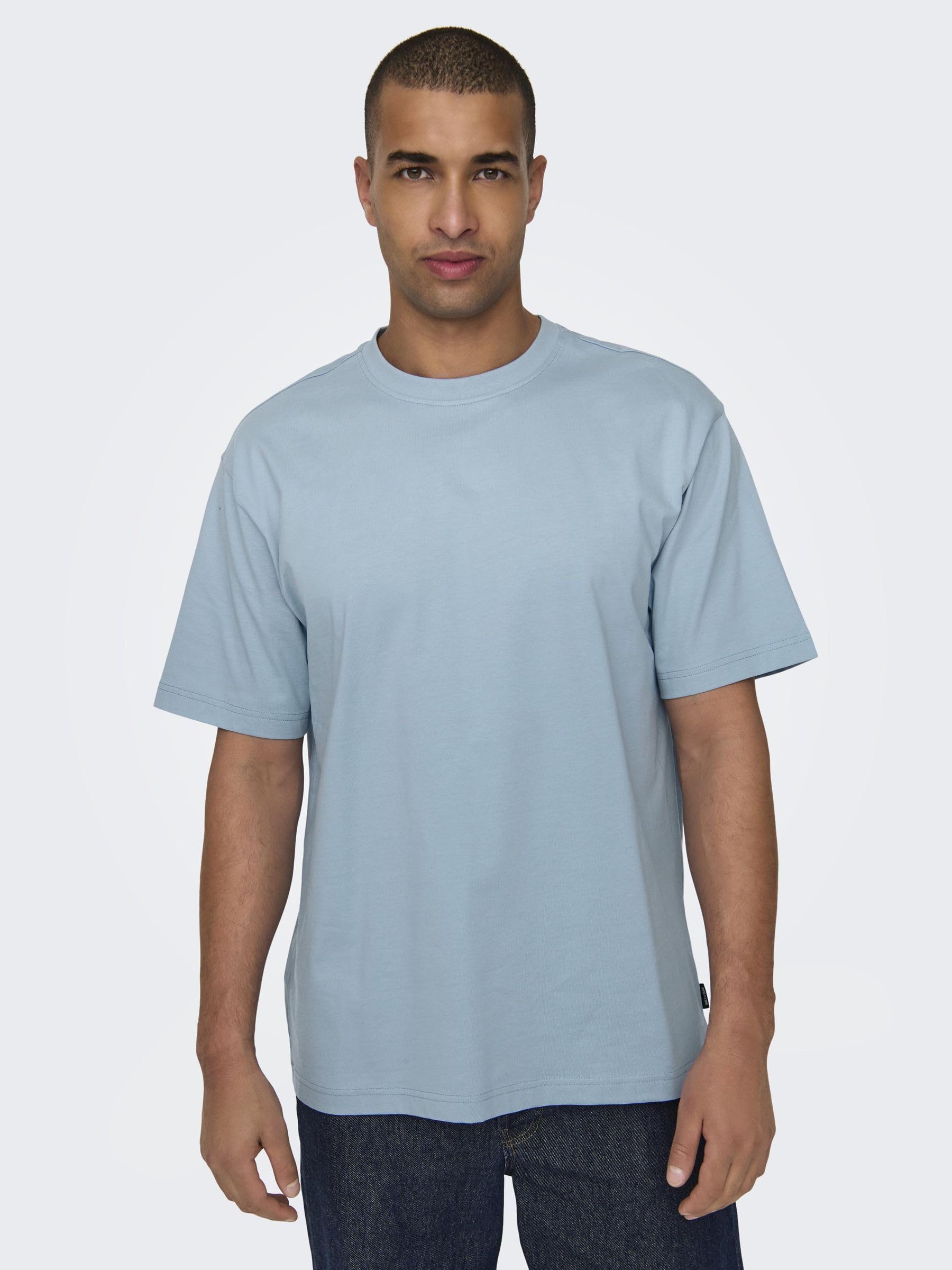 Only & Sons Onsfred T-Shirt Uomo Lago Glacier Cotone