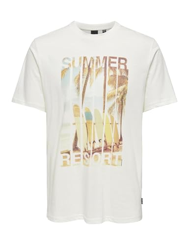 Only & Sons Onsmagdy Photoprint t-shirt uomo L cloud dancer