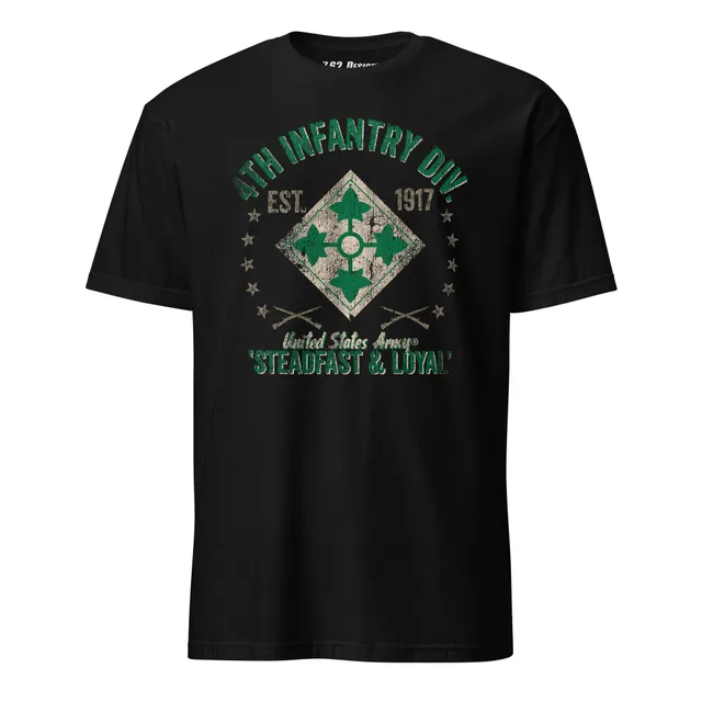 7.62 Design Army 4th Infantry Retro maglietta nera cotone