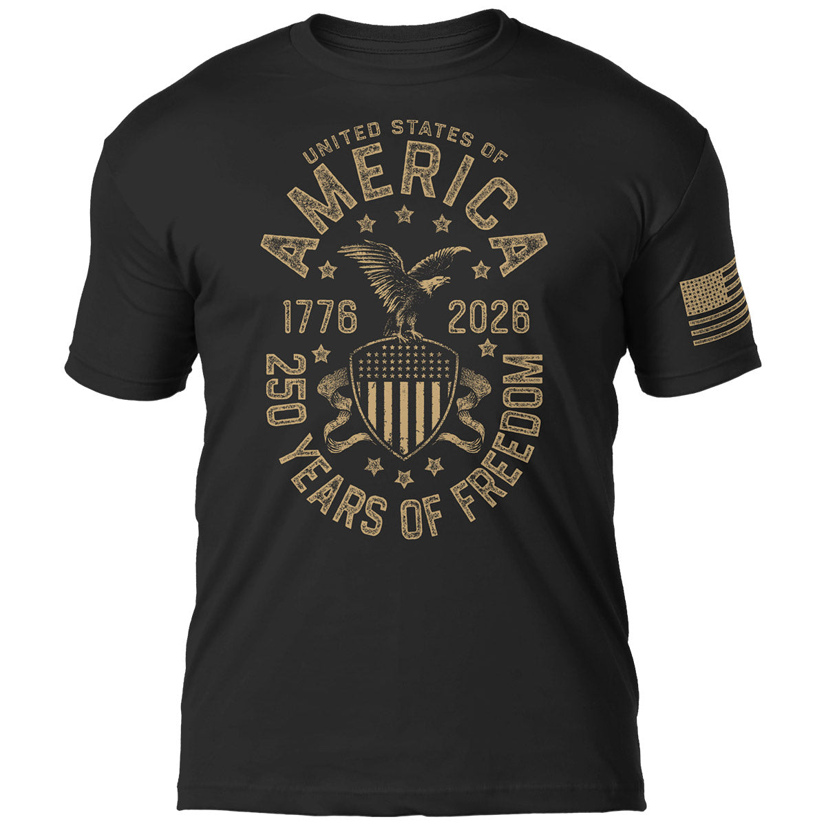 7.62 Design USA 250th Birthday T-Shirt uomo nera cotone