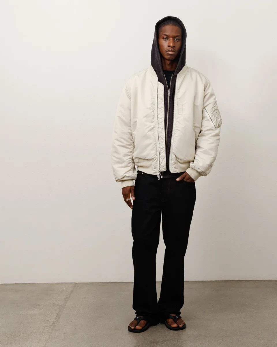 Stussy MA-1 Bomber Jacket giacca bone nylon imbottita