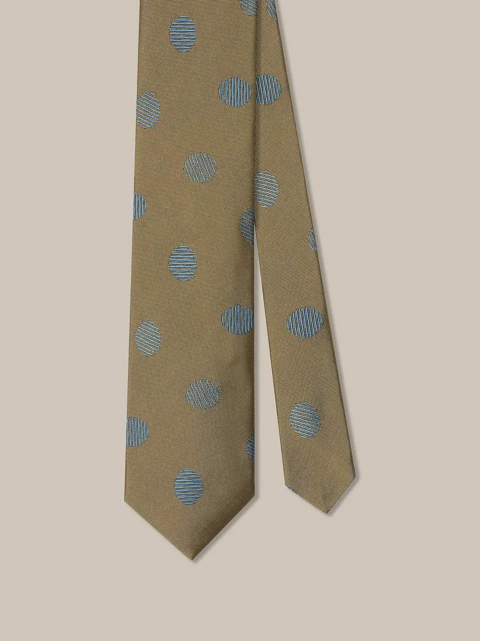 Robert Talbott Oval Geo Jacquard cravatta gialla seta