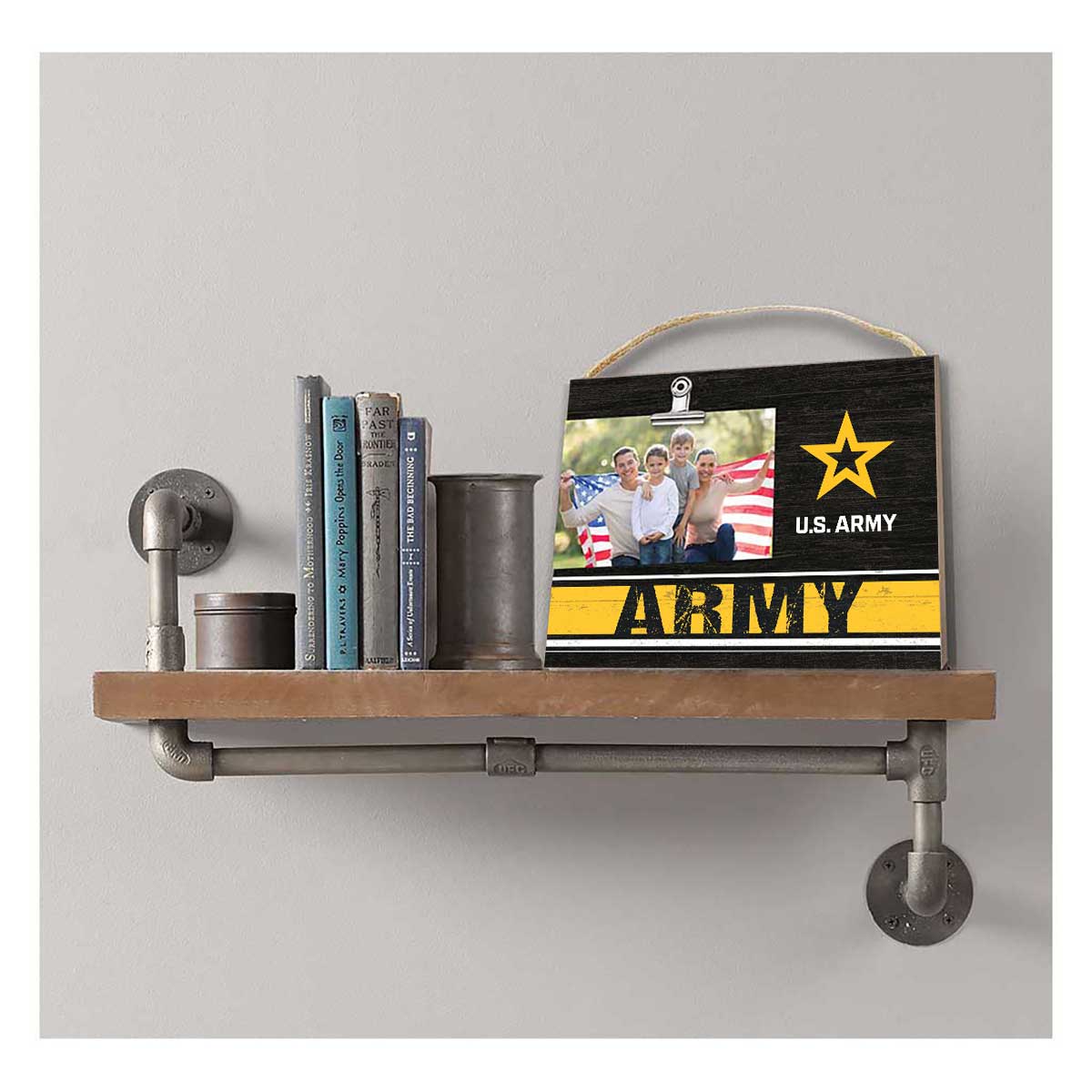7.62 Design U.S. Army cornice legno foto 4x6 clip metallo