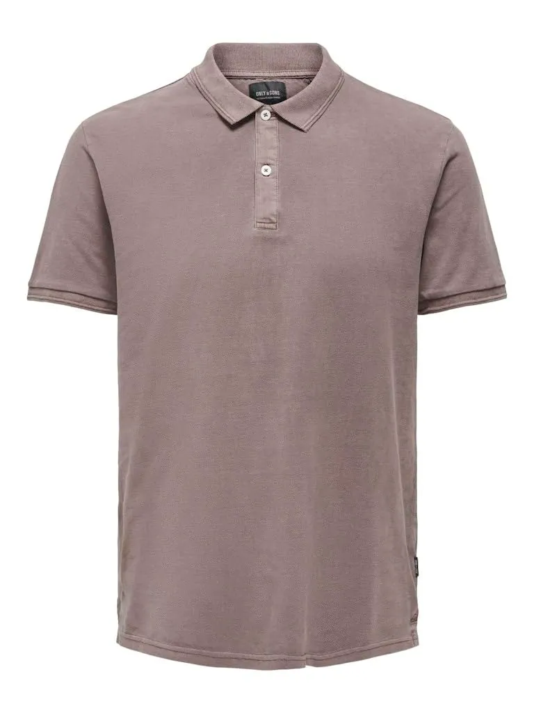 ONLY & SONS Onstravis Slim Polo Uomo Manica Corta Washed