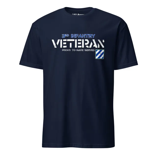 7.62 Design 3rd Infantry Veteran T-Shirt uomo navy cotone