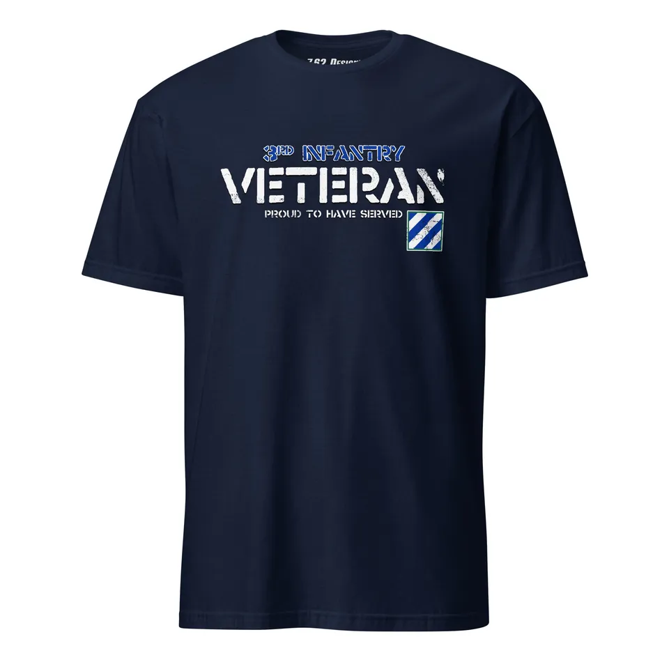 7.62 Design 3rd Infantry Veteran T-Shirt uomo navy cotone