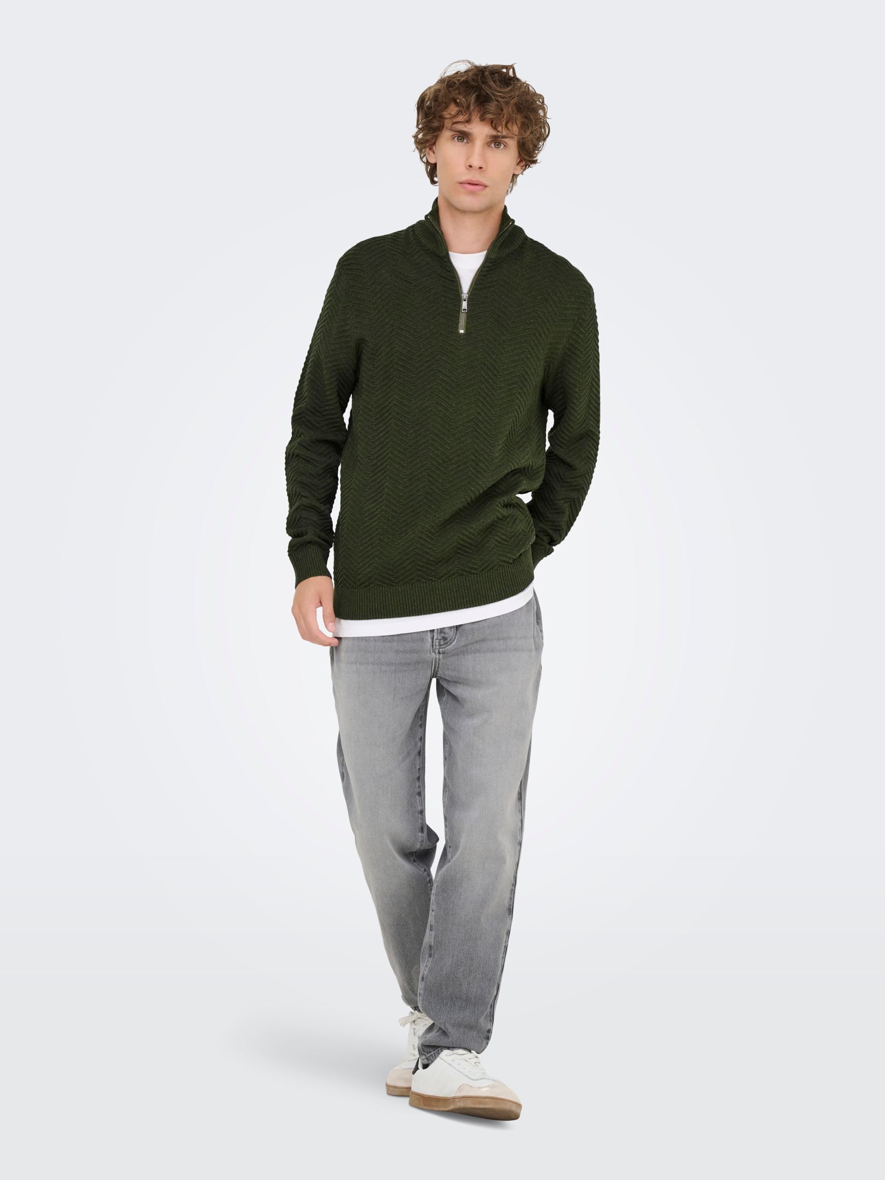 Only & Sons Onsmace Pullover Uomo Navy Blazer Girocollo