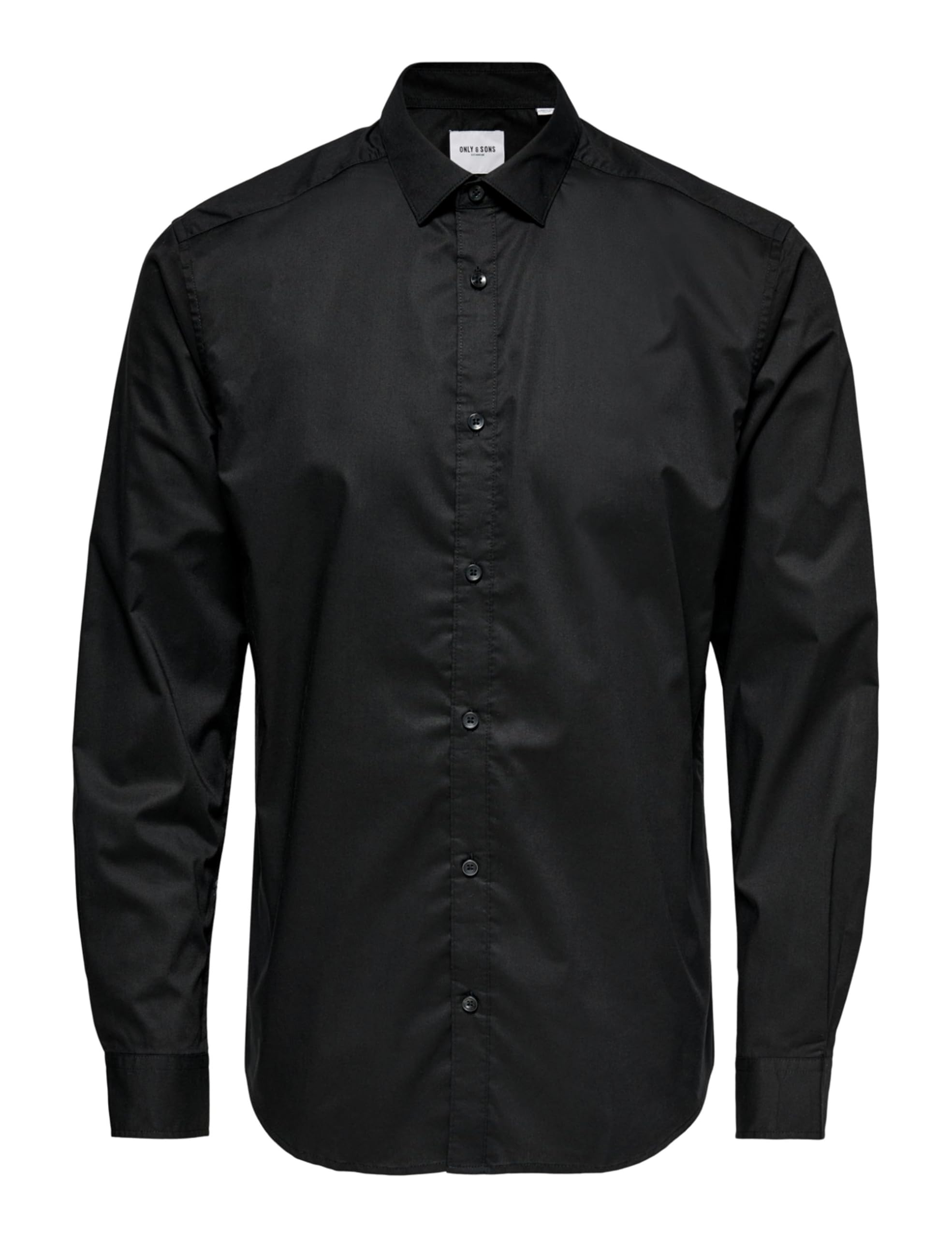 ONLY & SONS SANE Poplin Camicia uomo XL nero slim