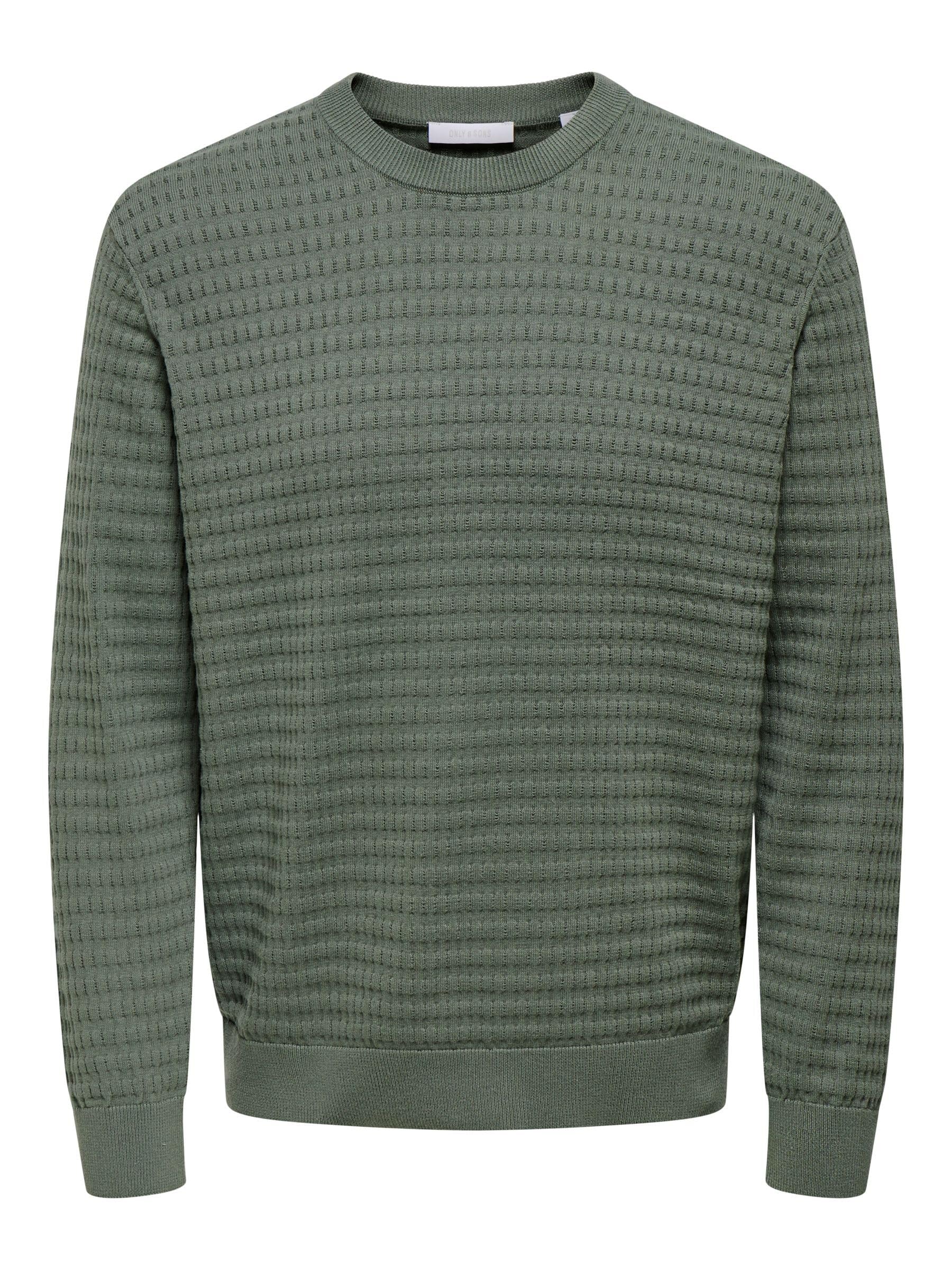 ONLY & SONS Onsberry Reg 12 Maglione Uomo Grigio M