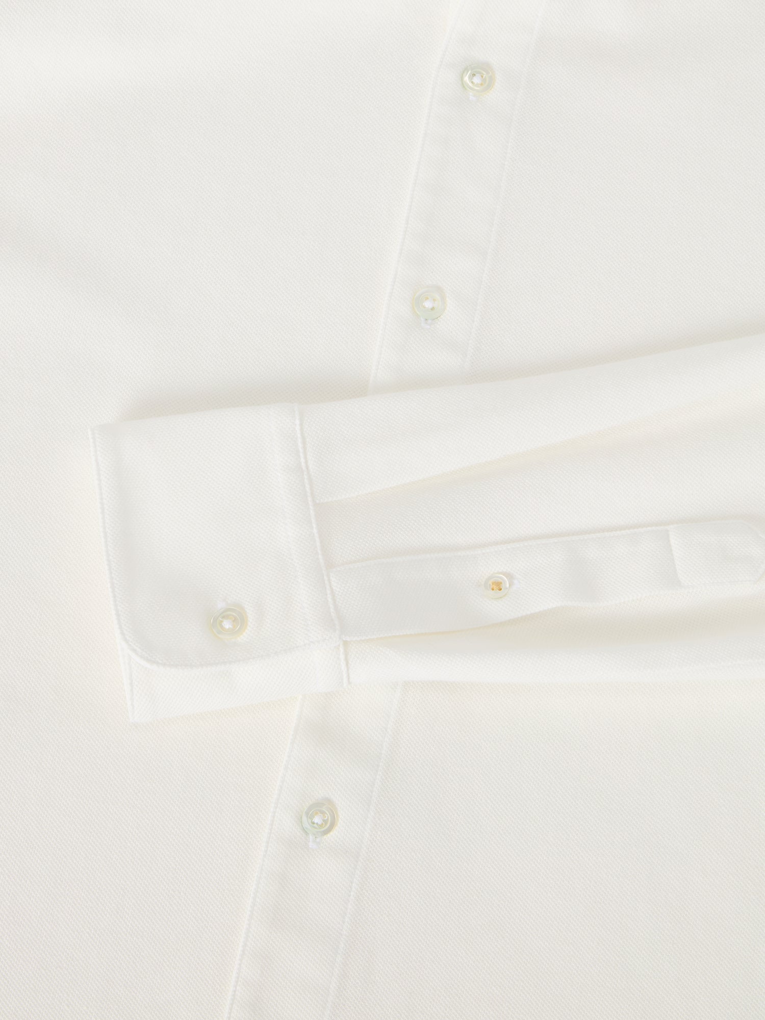 Robert Talbott Foster polo cotone bianco manica lunga