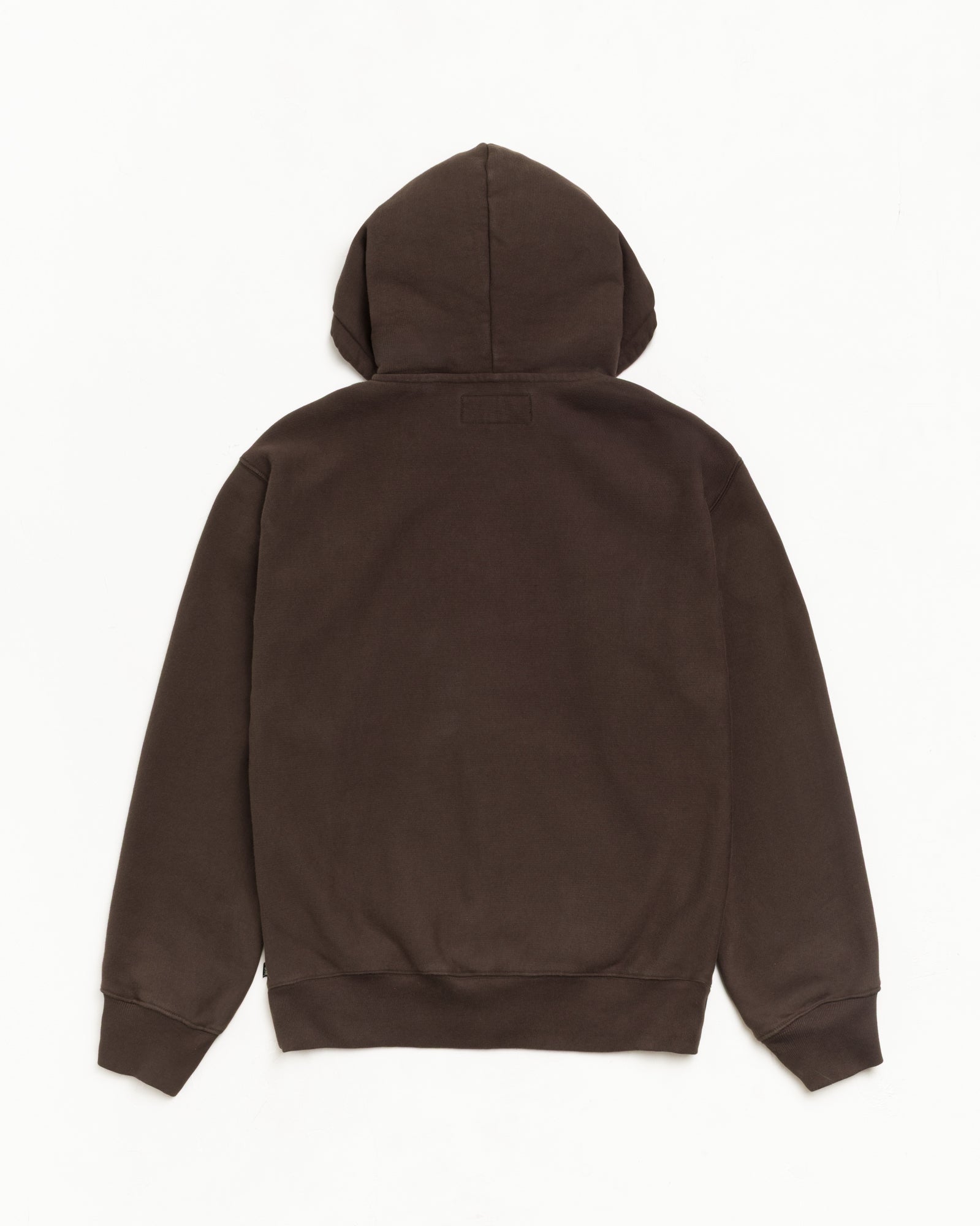 Stussy Fleece Zip Hoodie felpa marrone cotone