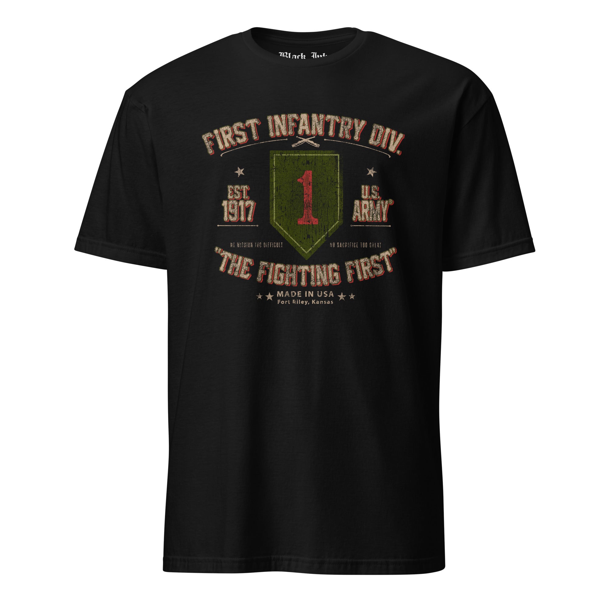 7.62 Design 1st Infantry maglietta uomo nera cotone