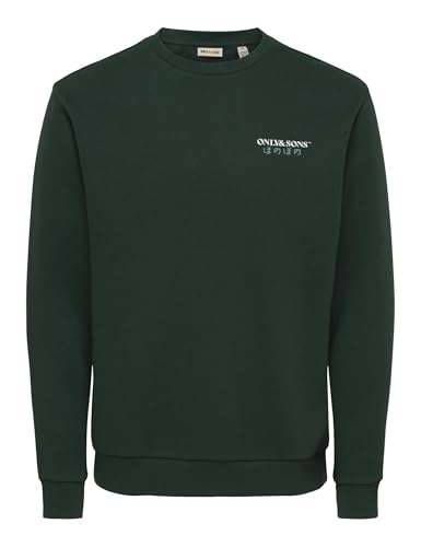 Only & Sons Onsceres Reg LS Crew Neck felpa uomo grigio girocollo