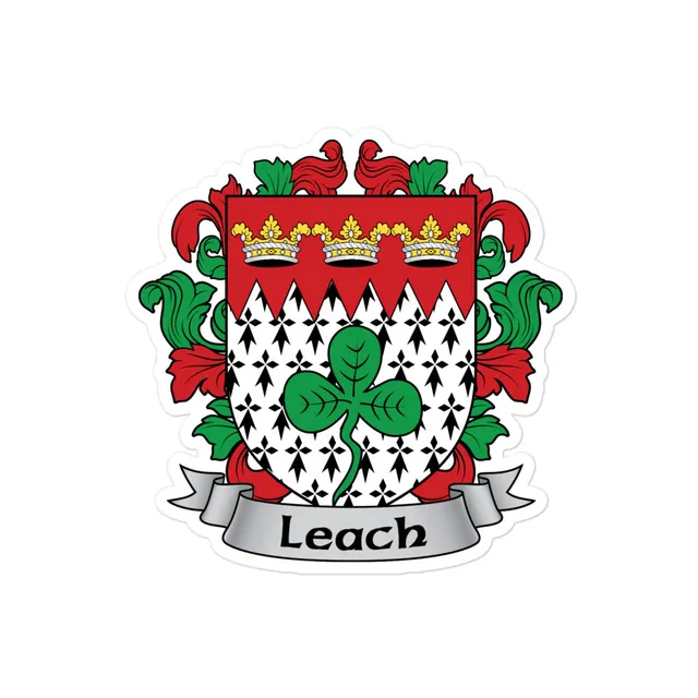 7.62 Design Leach Irish Adesivo Stemma Famiglia 3x3 Vinile
