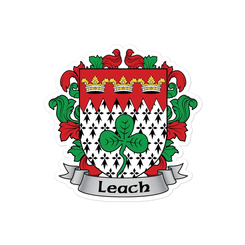 7.62 Design Leach Irish Adesivo Stemma Famiglia 3x3 Vinile