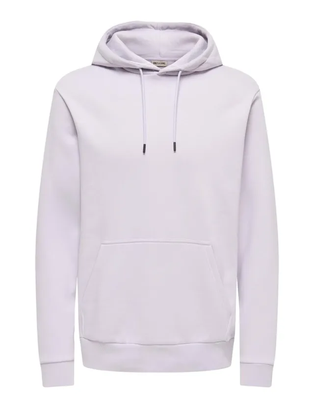 ONLY & SONS Onsceres felpa cappuccio Misty Lilac taglia M