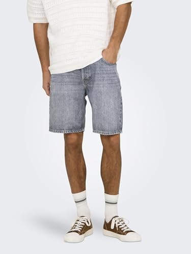 Only & Sons Onsedge XL shorts jeans uomo blu denim